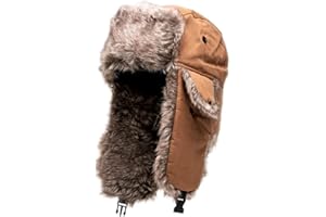 S A SA Company Trapper Hat Winter Hats for Men & Women | Ushanka Russian Hat | Faux Fur Hat with Ear Flap (Snow Camo)