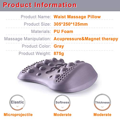 Lumbar Support Pillow for Lower Back Pain Relief,Gel Back Massager for