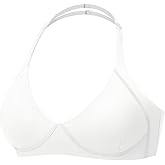 YEOREO Women Halter Sports Bra Light Support V Neck Padded Strappy Open Back Workout Gym Tops