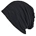 Men Slouch Hollow Beanie Thin Summer Cap Skullcap B018h (011h-Black)