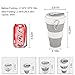 Glike Silicone Collapsible Cup Lid - Floding Travel Cup/Mug - Lightweight Water/Coffee Drinking Bottle Outdoor Camping Hiking - BPA Free [19oz] (Gray)