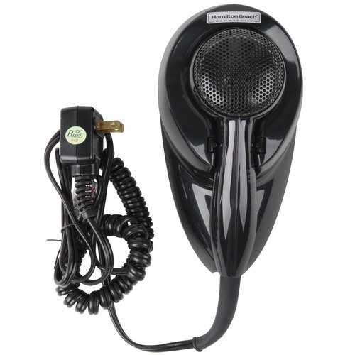 Click Here to See More Images Hamilton Beach Wall Mount Hair Dryer, Black, 1500 Watts, 125 Volts