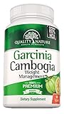 80% HCA, Garcinia Cambogia - Extract, All Natural Appetite Suppressant - Carb Blocker Weight Loss Supplement - No Calcium Added - 60 Veggie Tablets - Money Back Guarantee By Quality Nature!