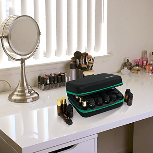 Becko Essential Oils Holders Travel Kit Case for 5, 10, 15, 20ml Vials, Holds up to 30 Bottles, Hard Case High Density Foam Protection, with Enclosed Funnel, Sticker labels & Opener - Thumbnail 6