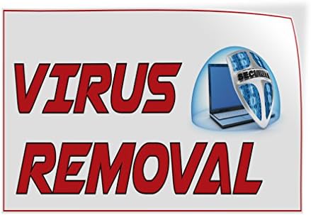 Decal Sticker Multiple Sizes Virus Removal #1 Style D Business Remove Virus Outdoor Store Sign White - 52inx34in, Set of 10