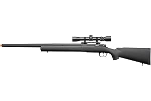 Lancer Tactical M24 500 FPS Bolt Action Airsoft Sniper VSR-10 w/Scope Airsoft Rifle (Threaded)(Color: Black)