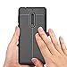 NALIA Leather Look Case Compatible with Nokia 5, Silicone Ultra-Thin Protective Phone Cover Rubber-Case Premium Gel Soft Skin, Shockproof Slim Back Bumper Protector Smartphone Back-Case Shell - Black