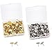 Hamosky Thumb Tacks Round Head Push Pins Office Drawing Pins for Home,School,Brass/Gold Color,Pack of 100 Pieces