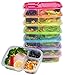 Meal Prep Containers 3 Compartment Food Storage Containers Microwave Dishwasher Freezer Safe (Color mixing, 7 PACK (3compartment))