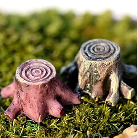 Buy Pinkdose 1pcs Cute Tree Stump Micro Landscape Stakes Seat