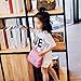 Pinky Family Fashion Kids Toddler Handbags PU Leather Crossbody Bags Gifts for Girls (Pink)