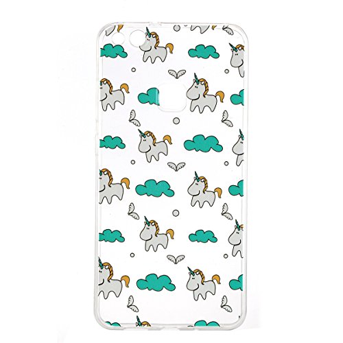 Huawei P10 Lite Case,Gift_Source [Scratch-Resistant] Slim Fit Shockproof Flexible TPU Case Soft Rubber Silicone Skin Crystal Clear Bumper Protective Cover for Huawei P10 Lite [Cute Pony]