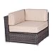Outsunny 9pc Outdoor Patio Rattan Wicker Sofa Sectional & Chaise Lounge Furniture Set - Desert Sand