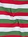 Leveret Womens Pajamas Fitted Striped 2 Piece Pajama Set Top & Pants (Small, Green/Red/White)