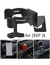 Soporte multifuncional para botellas de agua de coche teléfono móvil, soporte para Jeep Wrangler JL Sport Sahara & JL Rubicon Moab