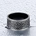 PAMTIER Stainless Steel Vintage Black Ring for Men Chinese Ancient 4 Guardian Beasts Signet Band Size 13