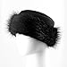 Futrzane Classic Trim Hat - Faux Fur Trimmed Hats for Women - Classy Fleece Cap (S, Black - Black Classic)