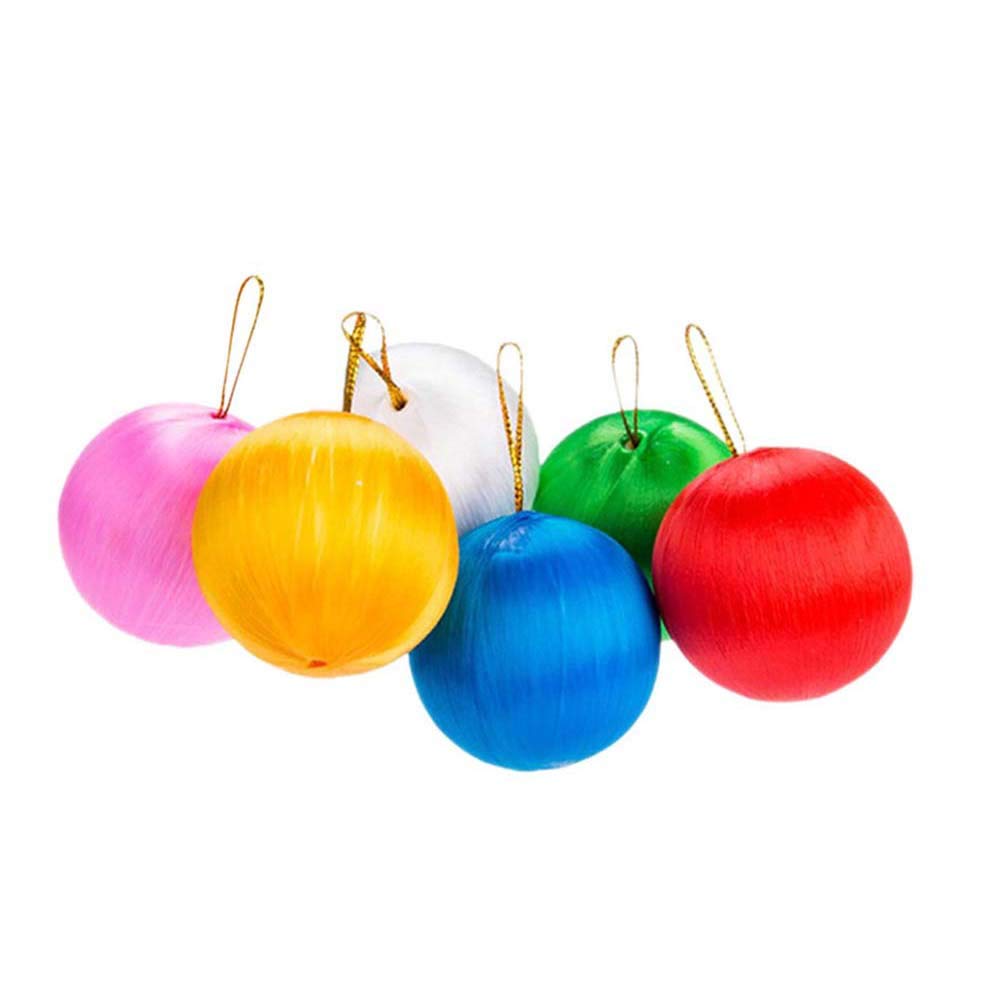 BESTOYARD 6pcs Christmas Baubles 5CM Christmas Tree Hanging Ball Ornaments Holiday Wedding Party Decoration