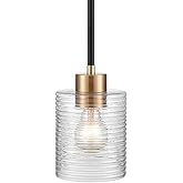 Millennium Lighting Renitta 1 Light Mini-Pendant in Matte Black/Modern Gold