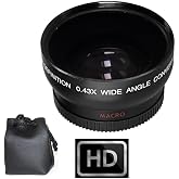 HI-DEF Wide Angle with Macro Lens for Canon POWERSHOT SX30 SX40 SX50 SX60 SX70 SX520 HS (Ring Adapter Included)