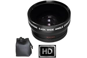 HI-DEF Wide Angle with Macro Lens for Canon POWERSHOT SX30 SX40 SX50 SX60 SX70 SX520 HS (Ring Adapter Included)