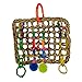 Super Bird Creations SB741 Seagrass Mini Activity Wall with Colorful Foraging Toys for Parrots, Medium Size, 9” x 7” x 2”