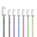 Eversame Micro USB Charger Cable 6ft, 6-Pack 1.8M High-Speed USB A Male to Micro B Sync Charge Cable with Aluminum Shell For Samsung Galaxy S6 Edge Plus, LG G Pro Lite