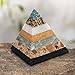 NOVICA 169542 Hand Crafted Multicolor Natural Gemstone Geometric Positive Energy Spiritual Healing Pyramid Sculpture, 3