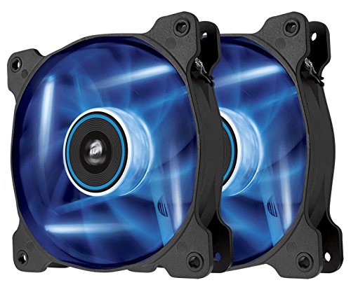 Corsair Air Series AF120 LED Quiet Edition High Airflow Fan Twin Pack - Blue