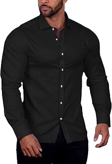 COOFANDY Men's Muscle Fit Dress Shirts 