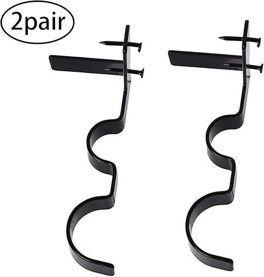 Amazon Com Molecole 2 Pairs Double Curtain Rod Brackets No Drill