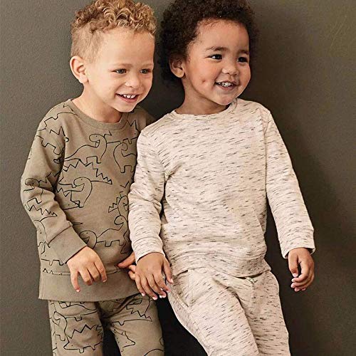 BIBNice Boys Outfit Sets Toddler Clothes Long Sleeve Top and Pants Kids Clothing Dinosuar 5T - Thumbnail 5