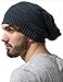 Tough Headwear Slouchy Beanie Hats for Women, Oversized Mens Beanie Hat, Knitted Beanie, Running Gear for Men,Womens Fall Hat Dark Gray