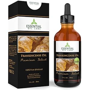 Frankincense Oil - Highest Quality Therapeutic Grade Backed by Research - 1 oz Bottle with Glass Dropper - 100% Pure and Natural Premium Select by Essential Oil Labs