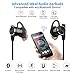CM-7 Bluetooth Headphones Wireless Earbuds IPX4 Sweatproof Noise-Cancelling Sport Earphones for Running Exercise Gym (Blackout)