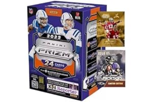 GENERIC 2023 Panini PRIZM Factory Sealed Football Card Box w/6 Total Prizm Cards Per Box - Plus Novelty Brock Purdy and Lamar Jackson Cards