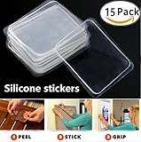 15 Pack Transparent Silicone Fixate Gel Pad Anti Slip Multifunction Non-Slip Wall Sticker Free Adhesive sticky
