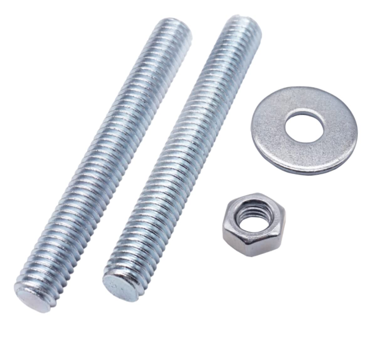(Pack of 30 pcs) Fully Threaded M8 x 80 mm Screw Rods With Hex Nuts and Washers, Studding Rod Bar, Stud DIN 796-1 (30, M8 x 80 mm)