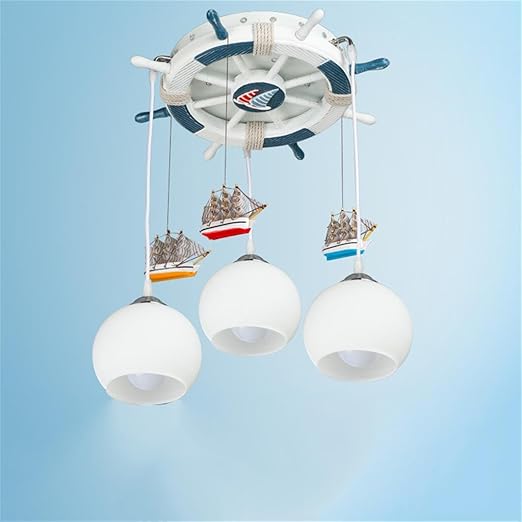 Chandelier Mediterranean Rudder Kids Room Lights Men Girls