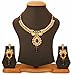 Touchstone Indian bollywood peacock minakari white purple jewelry necklace in antique gold tone for women