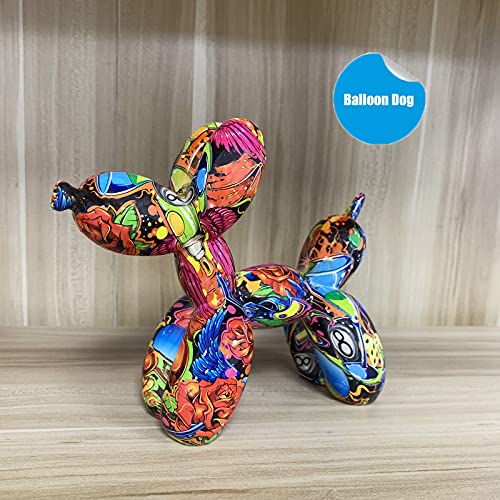 FLJZCZM Balloon Dog Sculptures Animal Statues Home Decor Collectible Figurines Indoor Outdoor Garden Decorative Funny Craft Christmas Birthday for Office (Yellow)