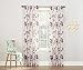 No. 918 Kiki Floral Print Crushed Sheer Voile Rod Pocket Curtain Panel, 51