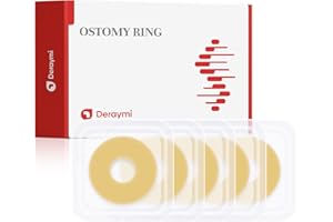DERAYMI 10 Pack Moldable Ostomy Barrier Rings, 2mm Thickness Barrier Rings for Ostomy Bags, Sting-Free Hydrocolloid Ileostomy Elastic Ostomy Rings Secure Seal for Colostomy Bags