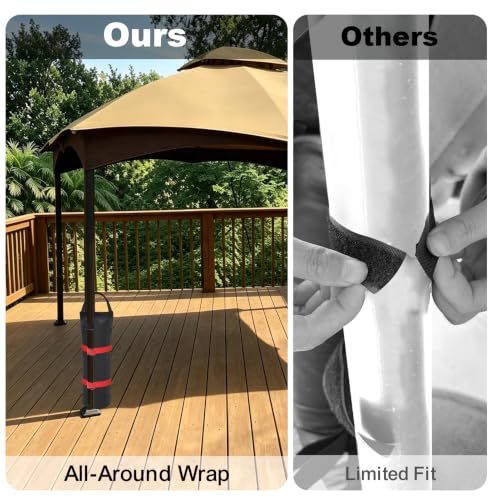 Eurmax USA Canopy Weights 4-Pack, Upgraded 360° Locking Sandbags (No Sand), Heavy-Duty Universal Fit Canopy Leg Weights for Pop Up Tents, Secure Wind Stability, Canopy Weight Bags For All Events,Black image 24
