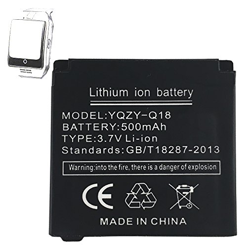 Smart watch battery Q18 rechargable lithium battery with 500MAH capacity