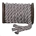 FMS Super Soft Triple-Strand 1/4 Inch, 1/2 Inch, 5/8 Inch, 3/4 Inch and 1 Inch Twisted Cotton Rope by the Foot, 10 Feet, 25 Feet, 50 Feet, 100 Feet (Grey)(1/2 Inch x 10 Feet)