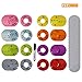 Clothing Size Dividers 55 Pieces Round Hangers Closet Dividers Multi COLORED Size Series XXS to XXXL and 15 Blank Pieces with Marker Pen, Rack Size Dividers Round Hanger Garment Sorting Storage Tubes
