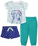 Carter's Baby Girls' 3 Piece Striped PJ Set (Baby) - Dog
