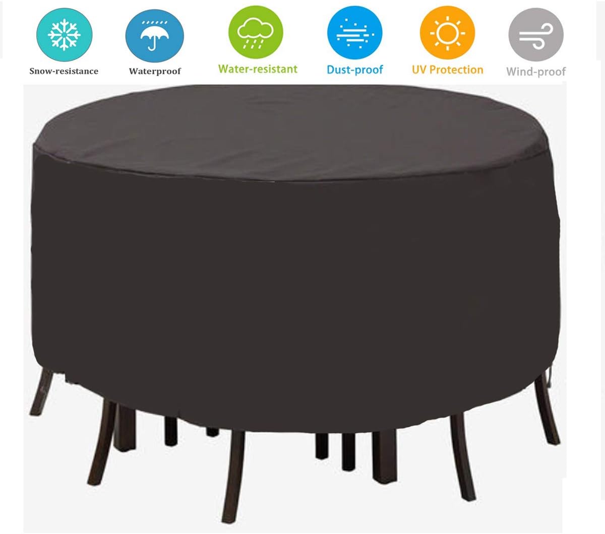 TTWOW Fundas Impermeable de Muebles de Jardin para Mesa Funda Cubierta