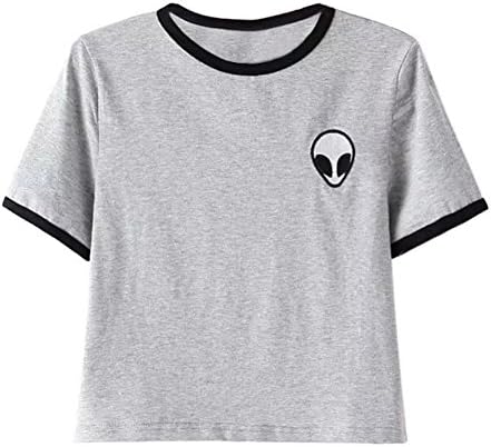 Maoyuantech Women Short Sleeve Loose Blouse Casual Crop Tops Summer T Shirts